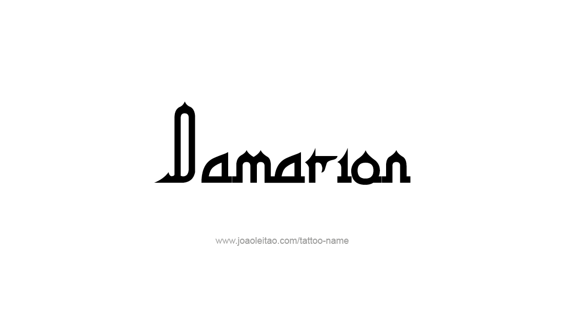 Tattoo Design  Name Damarion   