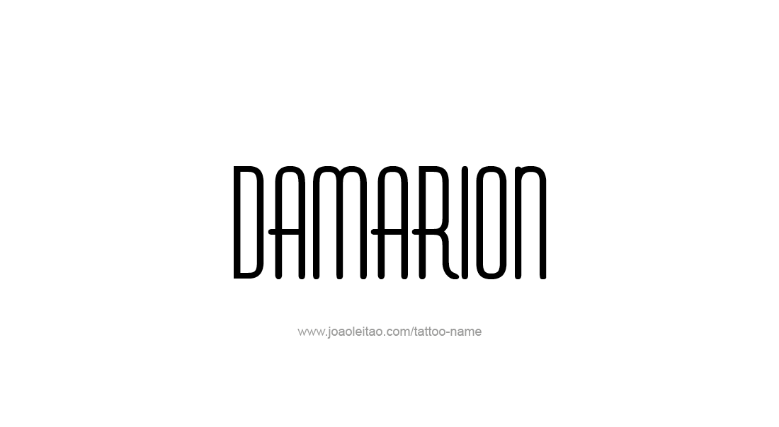 Tattoo Design  Name Damarion   