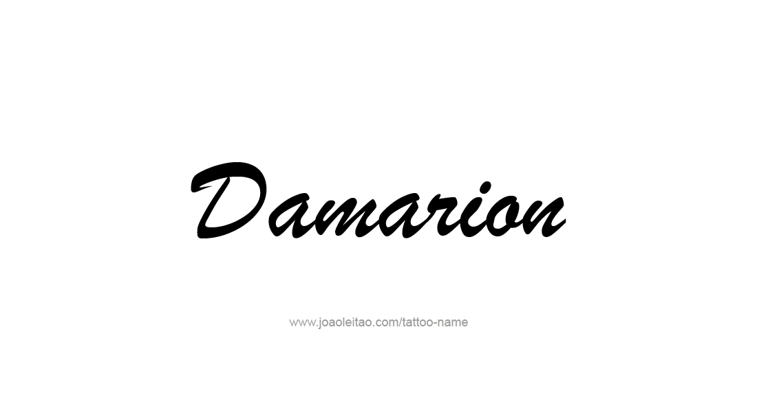 Tattoo Design  Name Damarion   