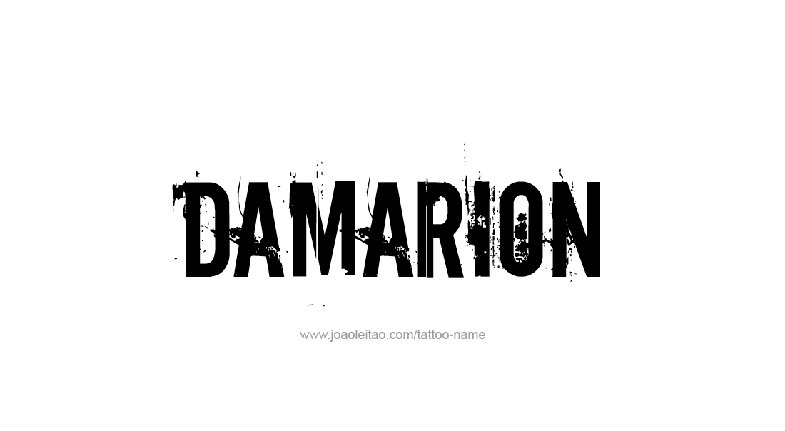 Tattoo Design  Name Damarion   