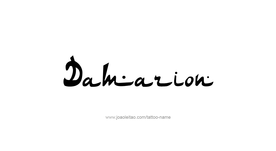 Tattoo Design  Name Damarion   