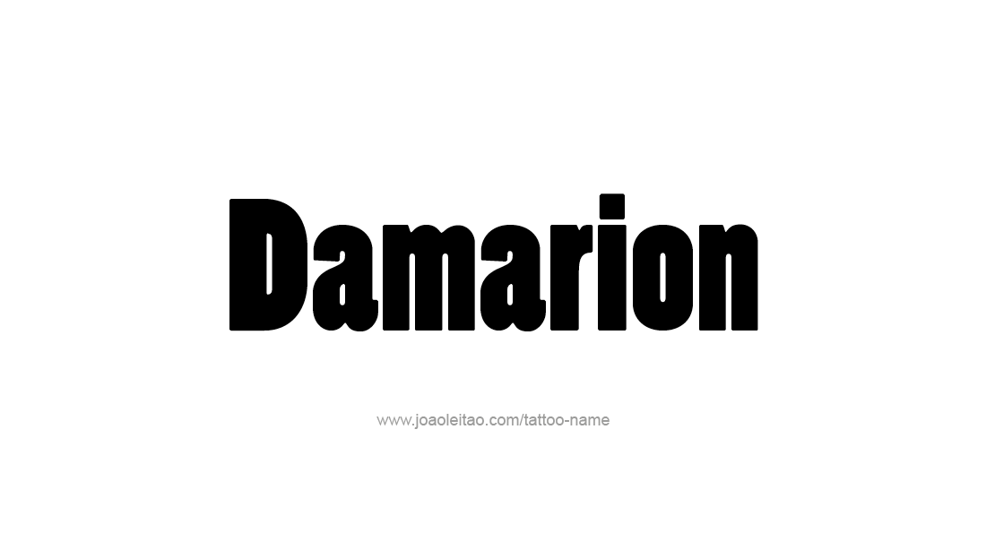 Tattoo Design  Name Damarion   