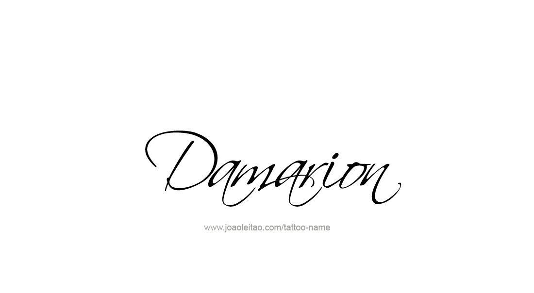 Tattoo Design  Name Damarion   