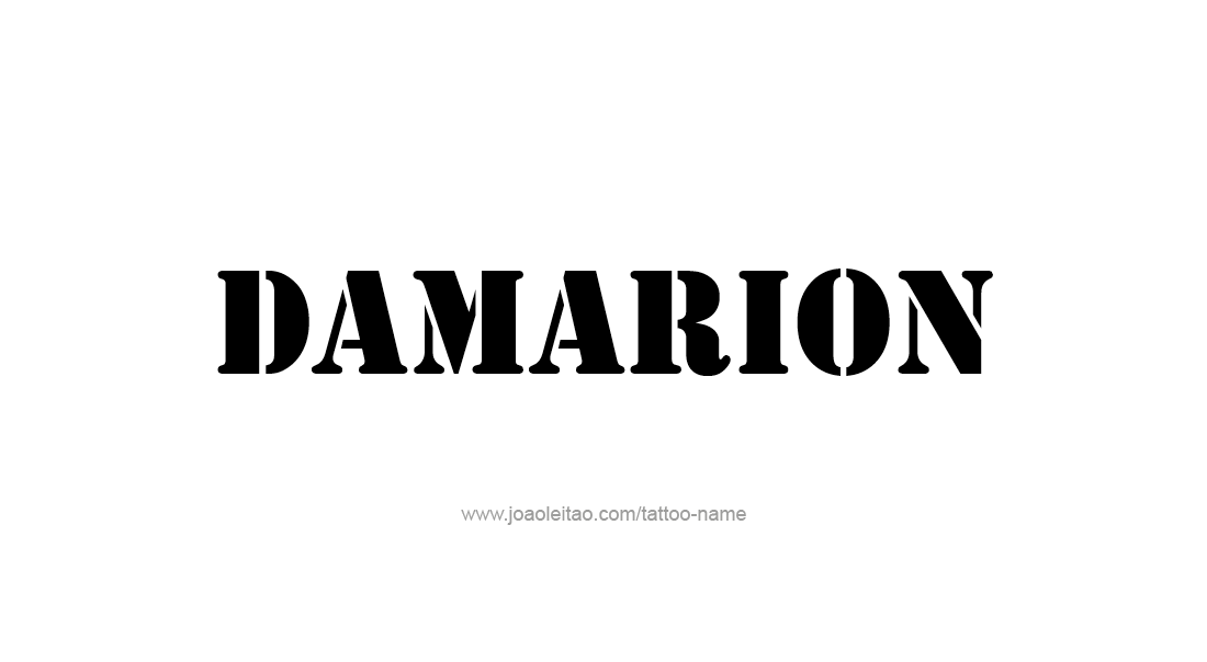 Tattoo Design  Name Damarion   