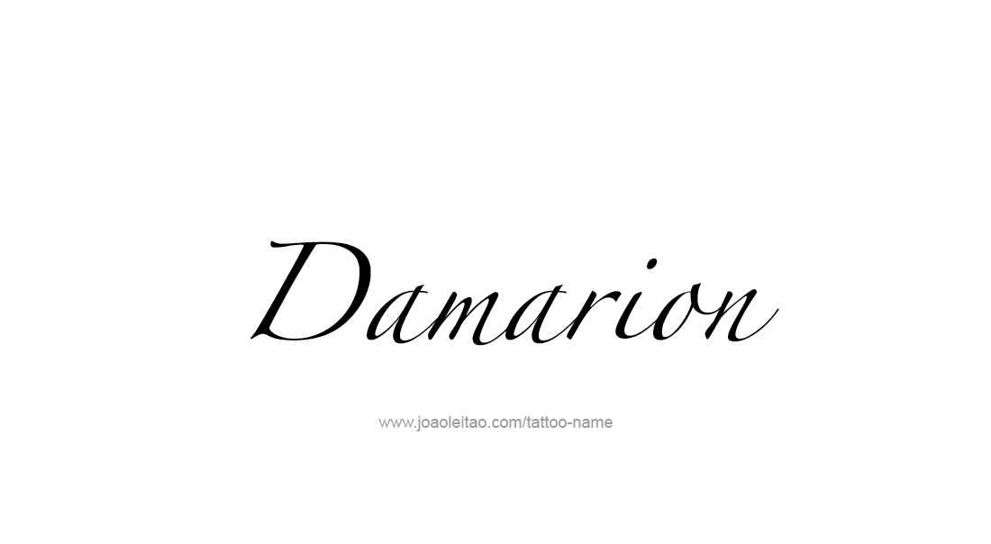 Tattoo Design  Name Damarion   