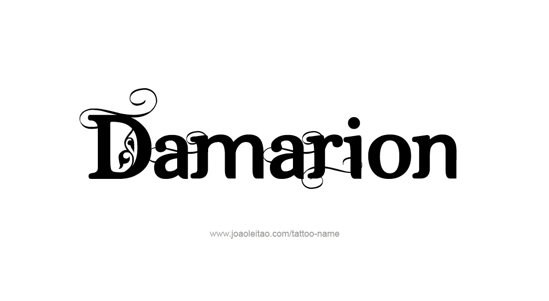 Tattoo Design  Name Damarion   