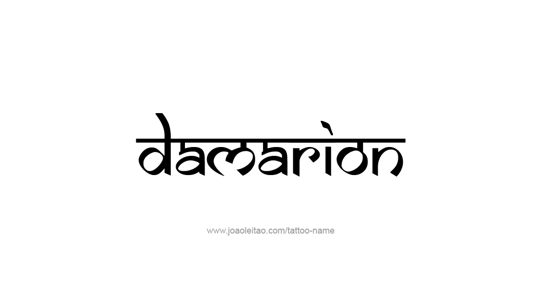 Tattoo Design  Name Damarion   