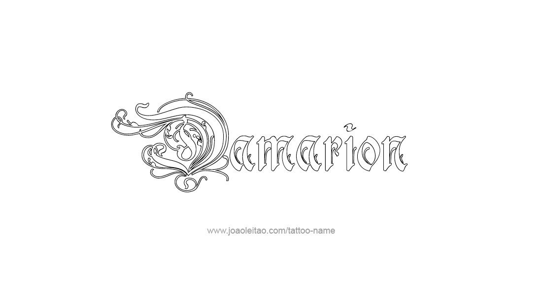 Tattoo Design  Name Damarion   