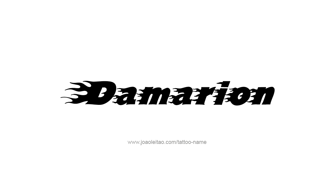 Tattoo Design  Name Damarion   