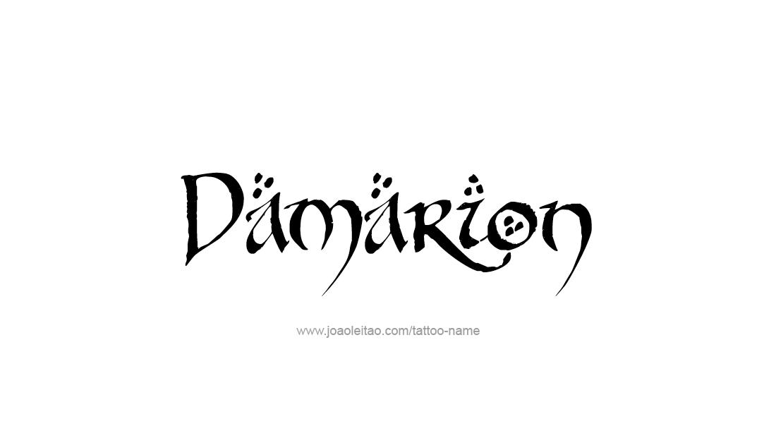 Tattoo Design  Name Damarion   
