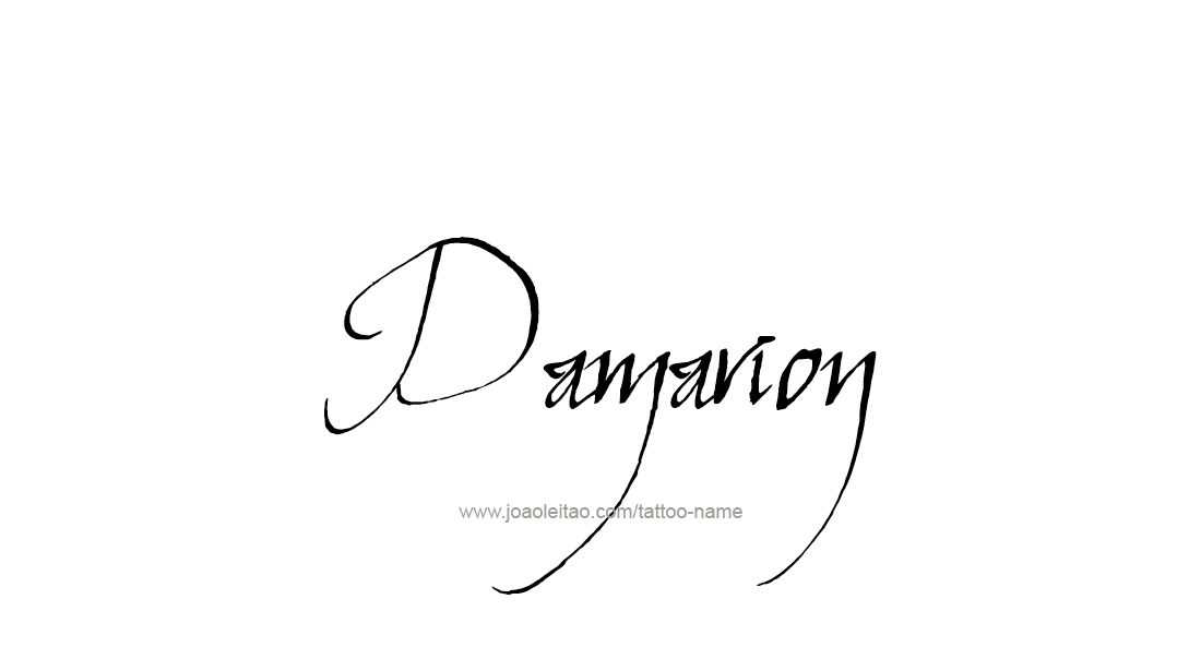 Tattoo Design  Name Damarion   