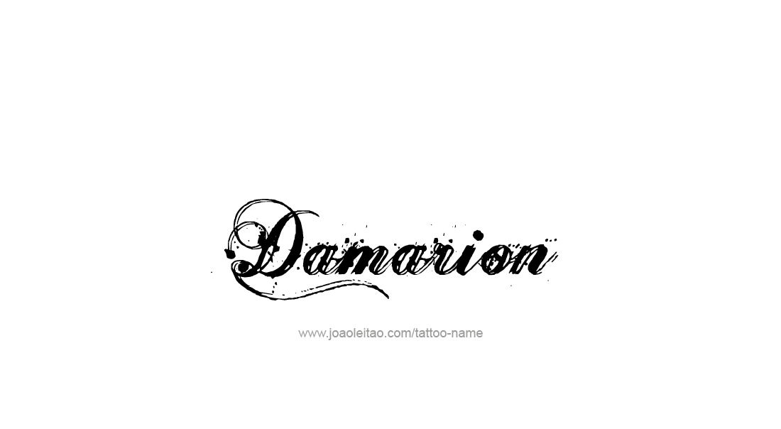 Tattoo Design  Name Damarion   