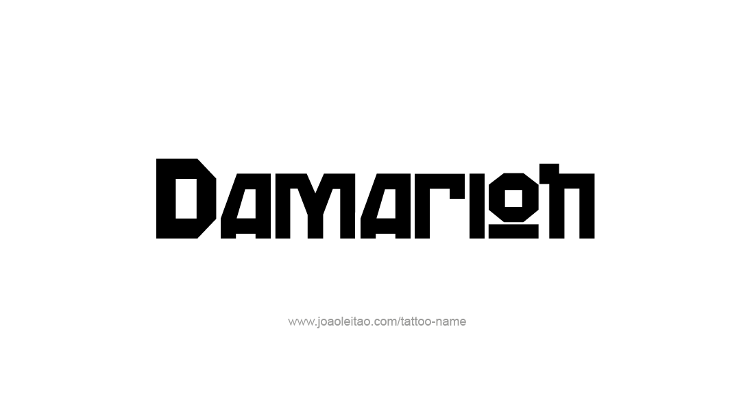 Tattoo Design  Name Damarion   