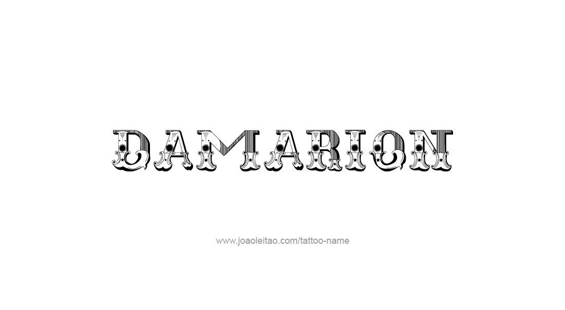 Tattoo Design  Name Damarion   