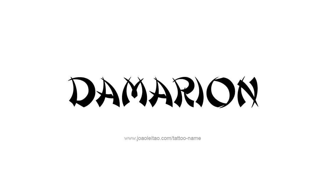 Tattoo Design  Name Damarion