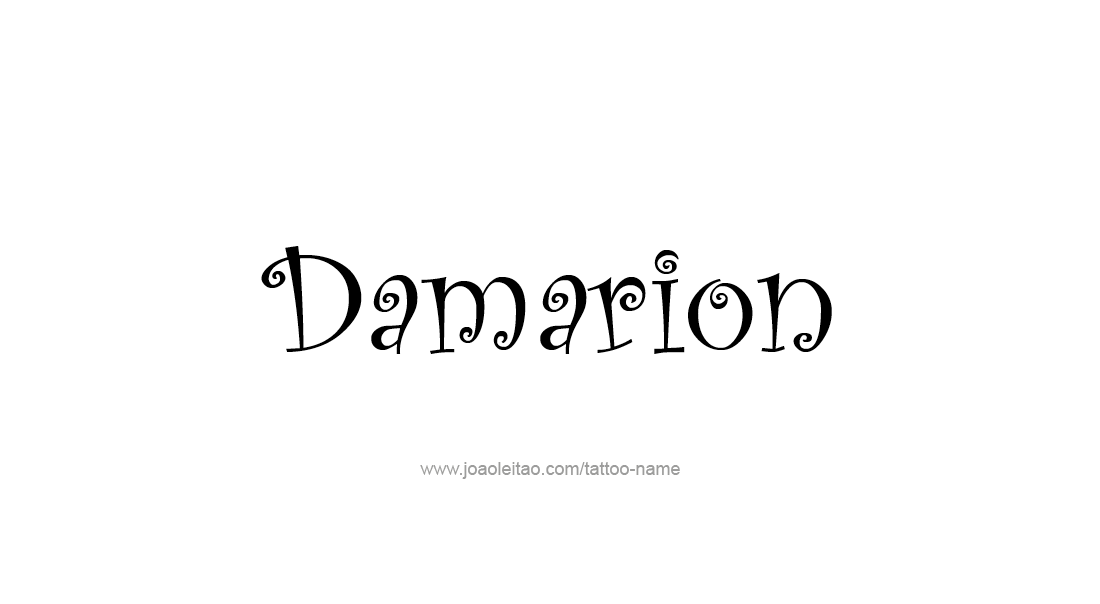 Tattoo Design  Name Damarion   