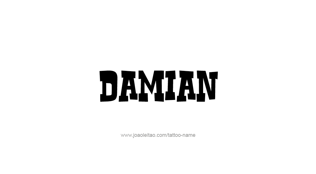 Tattoo Design  Name Damian   