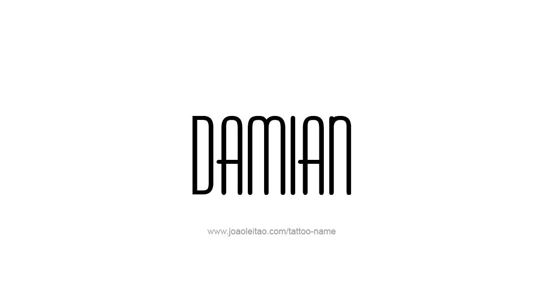 Tattoo Design  Name Damian   