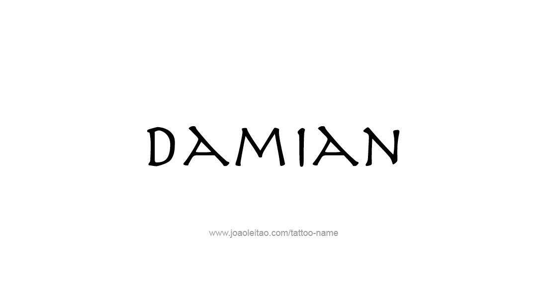 Tattoo Design  Name Damian   