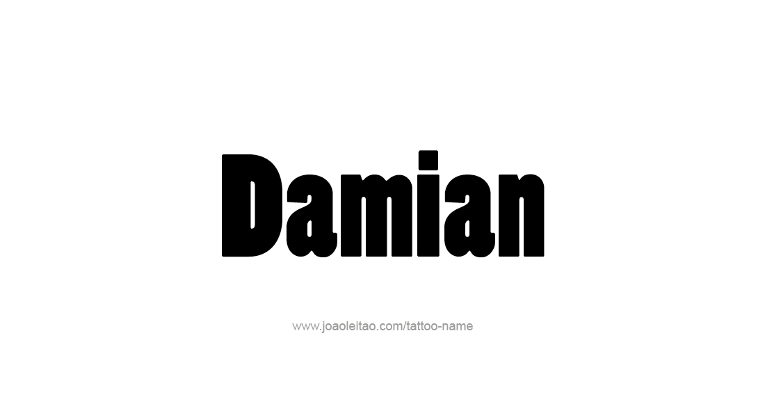 Tattoo Design  Name Damian   