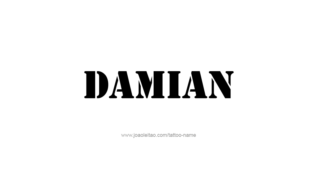 Tattoo Design  Name Damian   