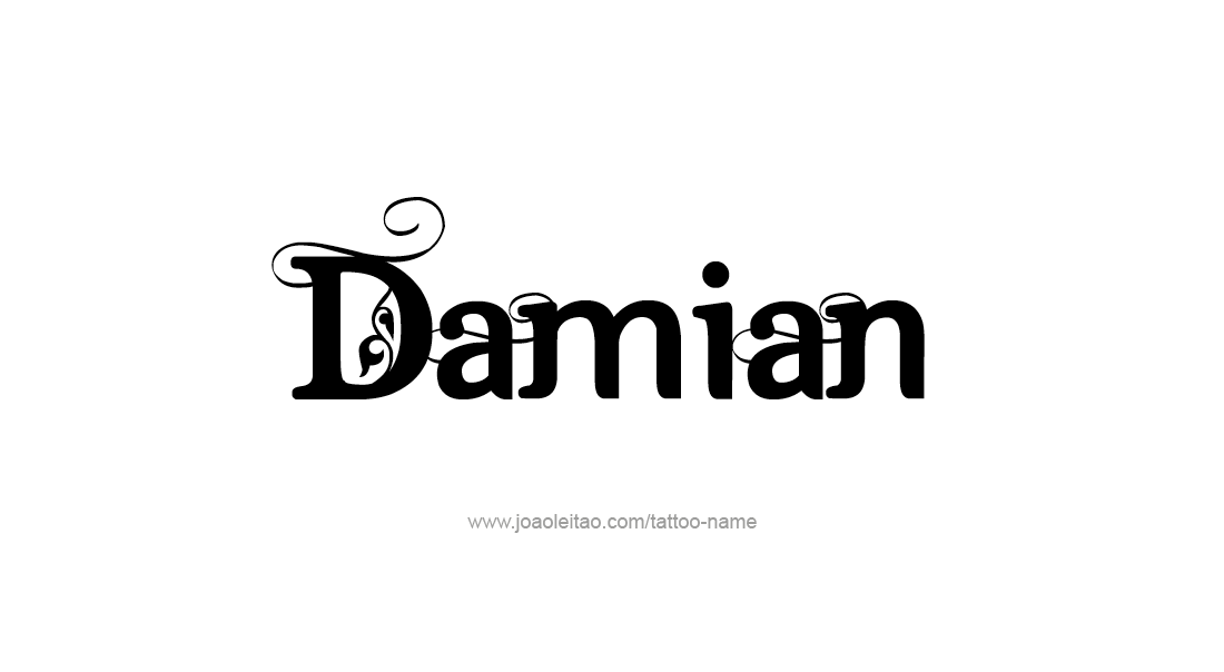 Tattoo Design  Name Damian   