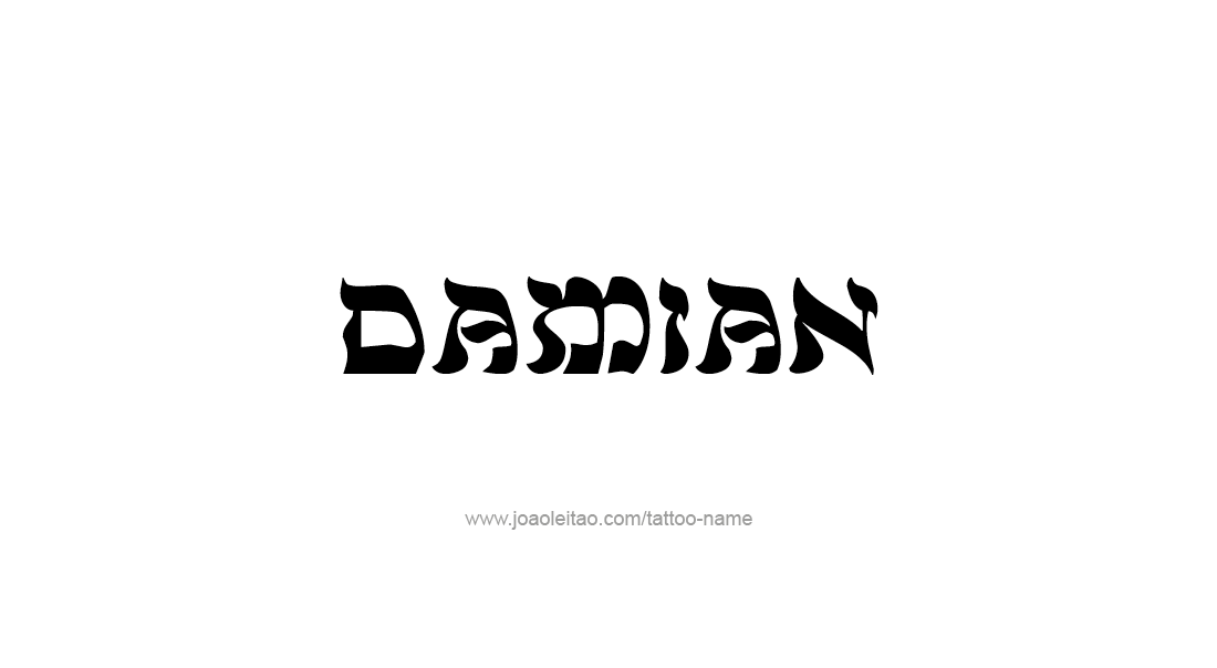 Tattoo Design  Name Damian   