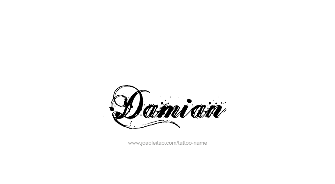 Tattoo Design  Name Damian   