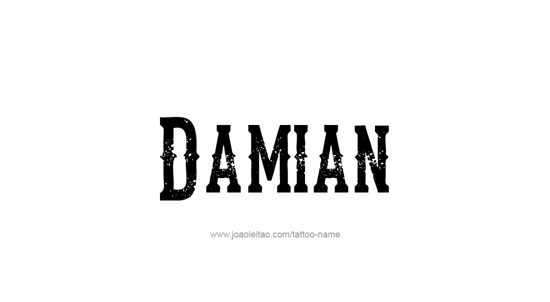 Tattoo Design  Name Damian   