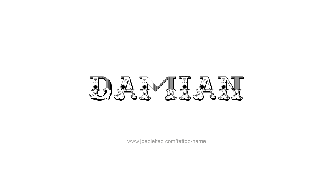 Tattoo Design  Name Damian   