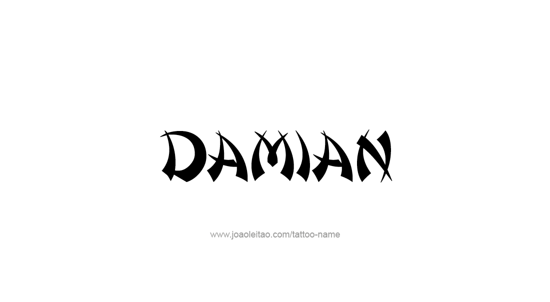 Tattoo Design  Name Damian