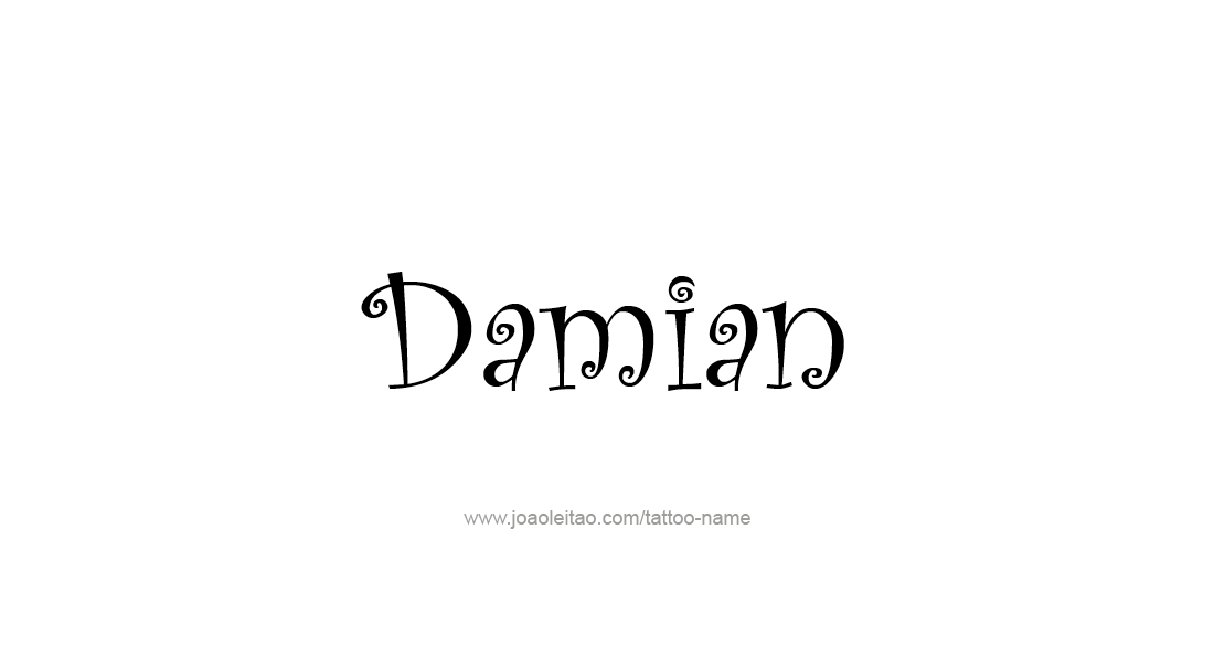 Tattoo Design  Name Damian   