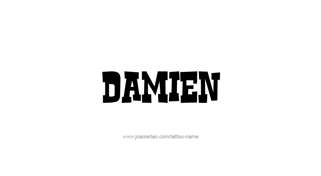 Tattoo Design  Name Damien   