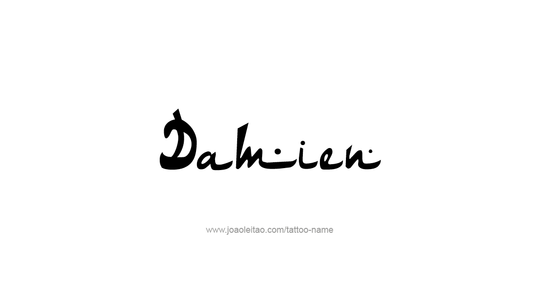 Tattoo Design  Name Damien   