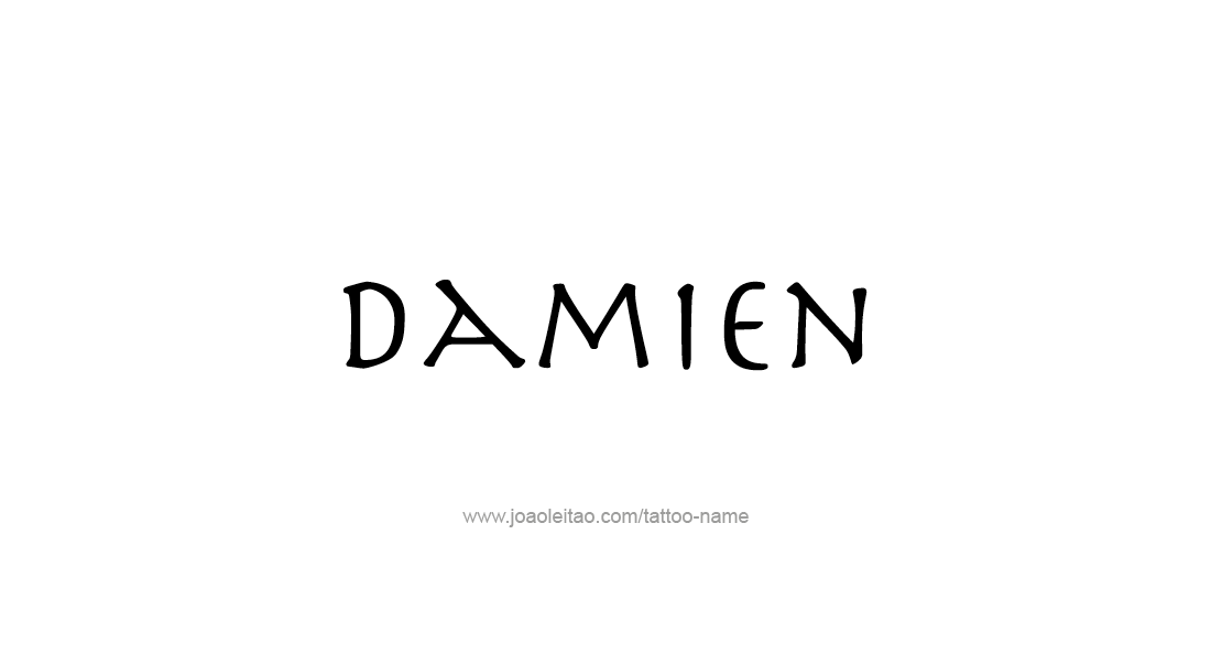 Tattoo Design  Name Damien   