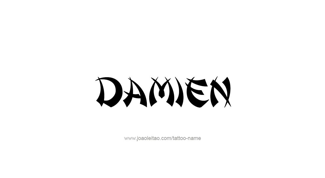 Tattoo Design  Name Damien