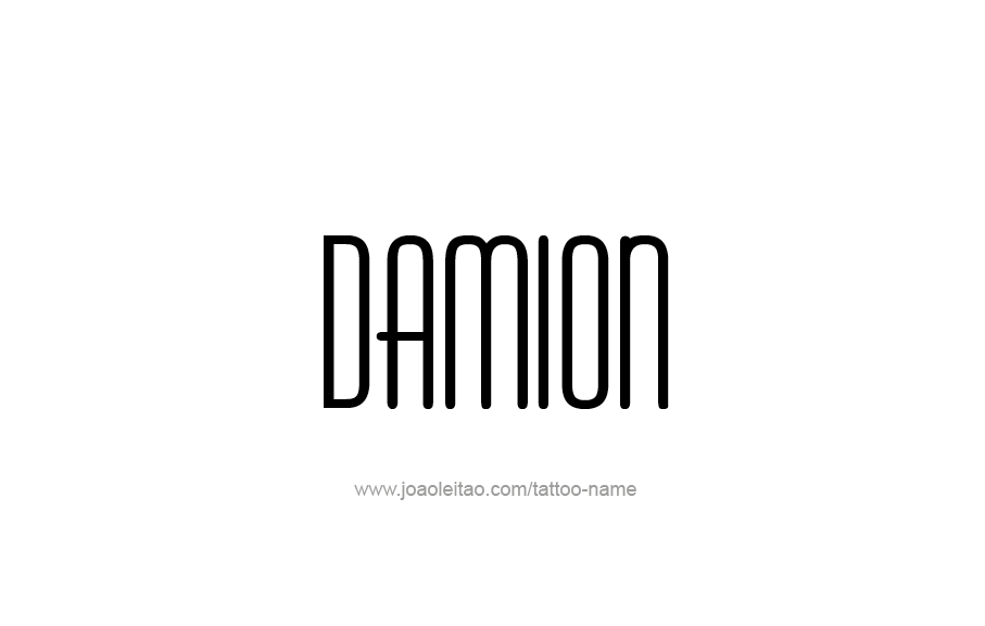 Tattoo Design  Name Damion   