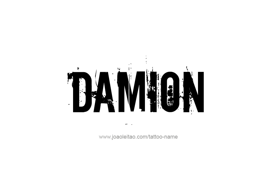 Tattoo Design  Name Damion   