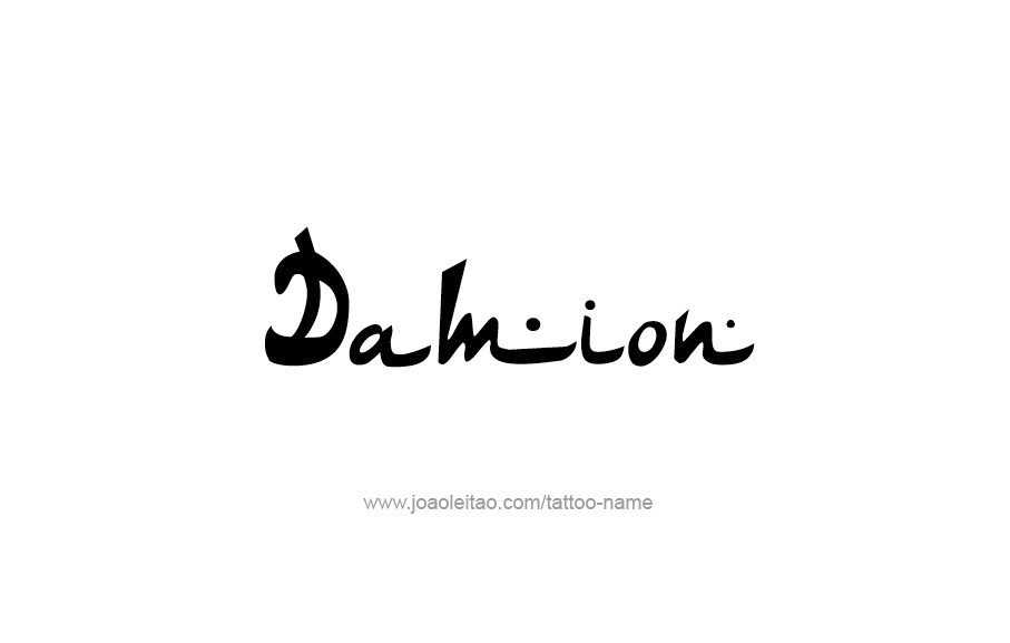 Tattoo Design  Name Damion   