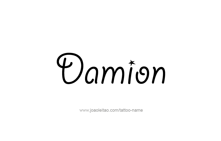 Tattoo Design  Name Damion   