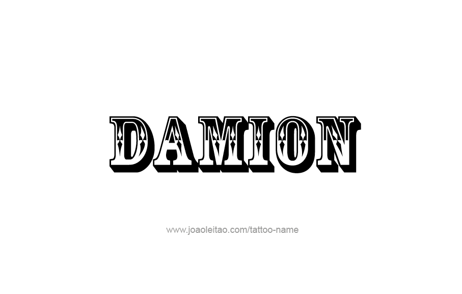 Tattoo Design  Name Damion   