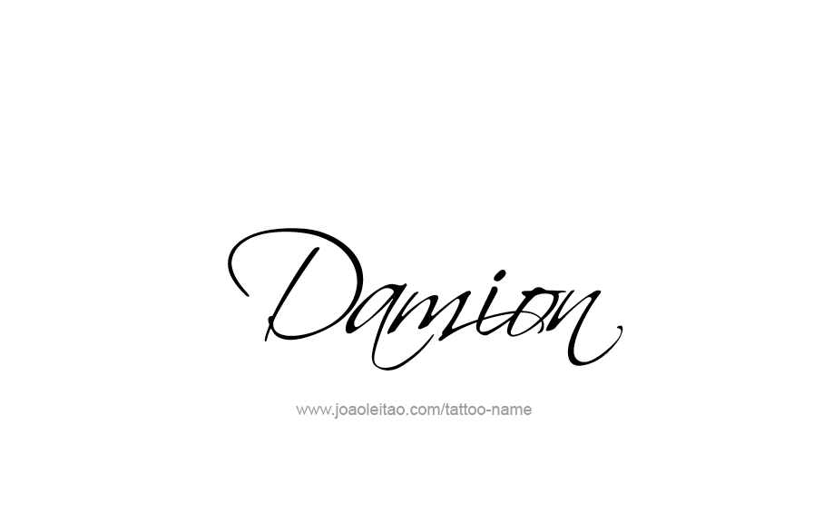 Tattoo Design  Name Damion   