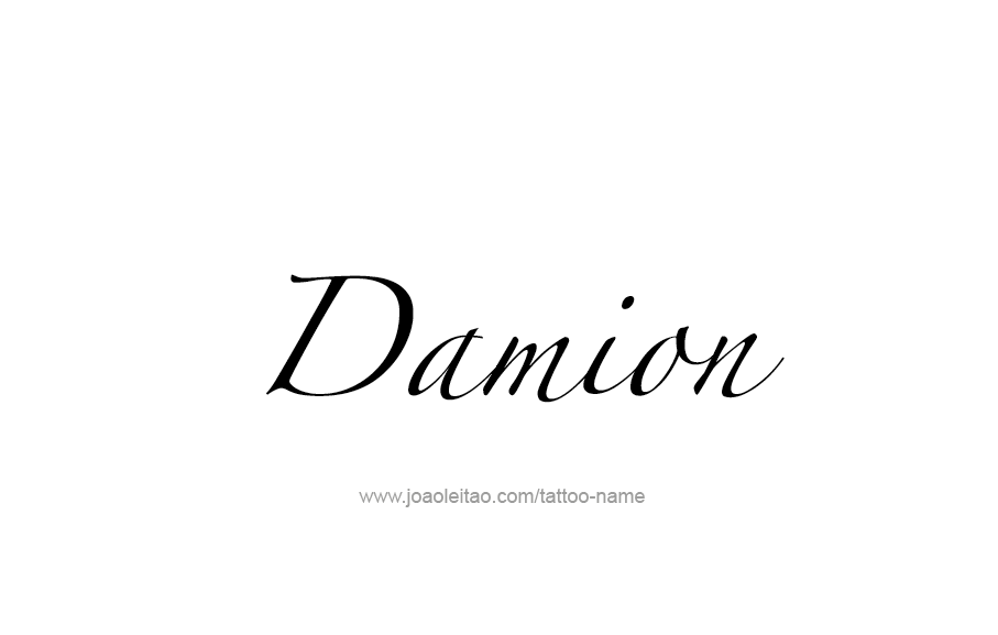 Tattoo Design  Name Damion   