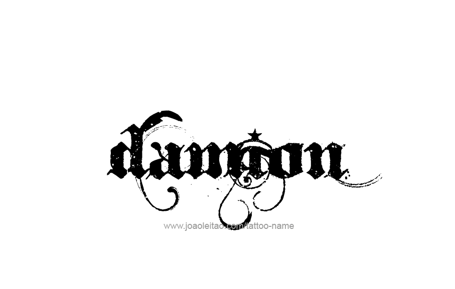 Tattoo Design  Name Damion   