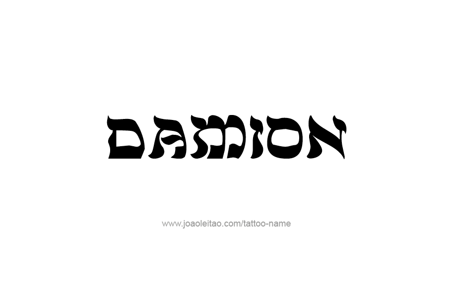 Tattoo Design  Name Damion   