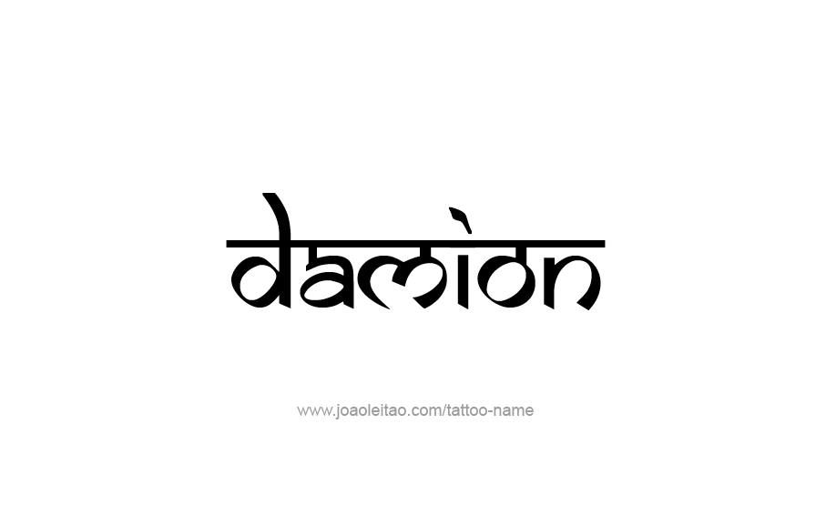 Tattoo Design  Name Damion   