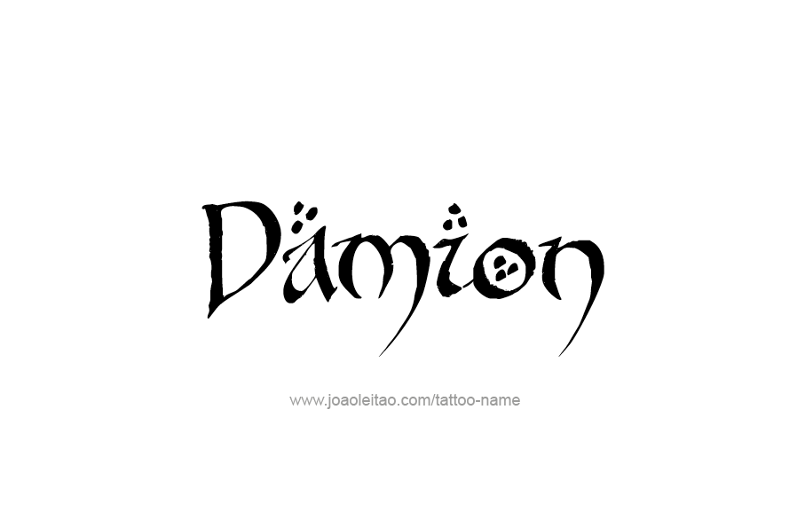 Tattoo Design  Name Damion   