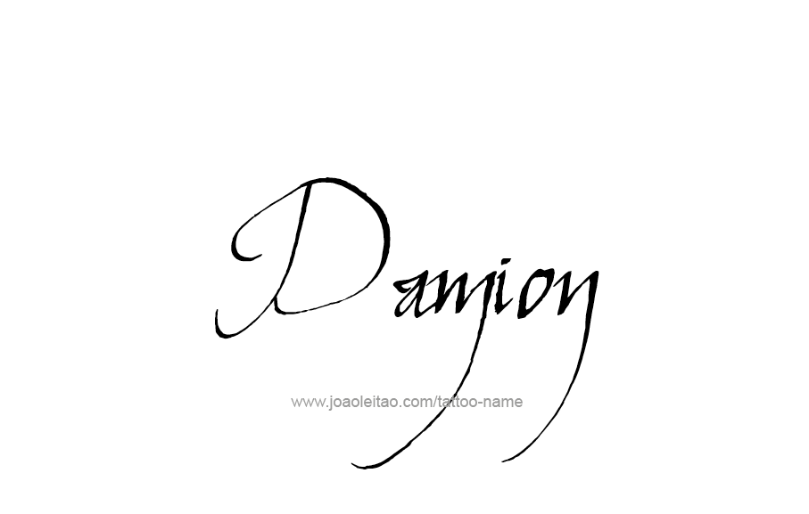 Tattoo Design  Name Damion   