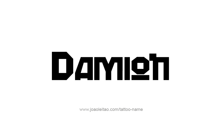 Tattoo Design  Name Damion   