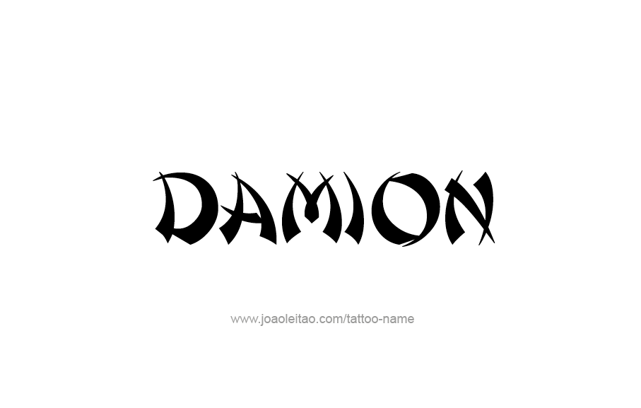 Tattoo Design  Name Damion